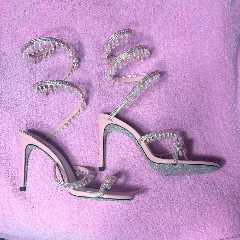Rene Caovilla wrap around chandelier heels size 38